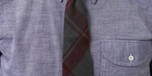 Universal Works Red Plaid Tie 1