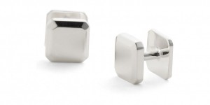 Thomas Pink Sterling Silver Stud Cufflinks
