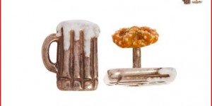 Beer and Pretzel Cufflinks at Barneys