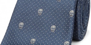 Alexander McQueen Skull Emblem Silk Tie