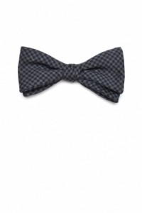Band of Outsiders Grey Gingham Bow Tie