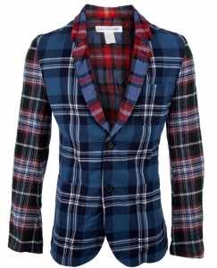 Comme Des Garçons Shirt Patchwork Plaid Sportcoat