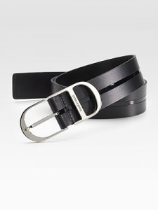 Dior Homme Patent-Striped Belt