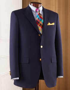 J. Press Navy Sack Blazer in Wool