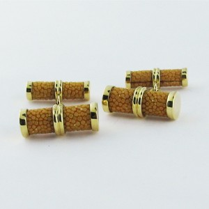 Seaman Schepps Gold Stingray Cufflinks