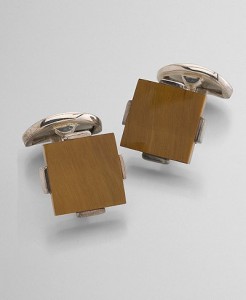 Brooks Brothers Tiger’s Eye Square Cufflinks