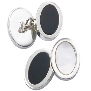 Charles Tyrwhitt Mother of Pearl & Onyx Cufflinks