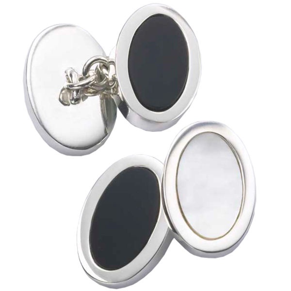 Charles Tyrwhitt Mother of Pearl & Onyx Cufflinks
