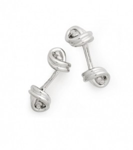 Drakes of London Hallmarked Silver Knot Cufflinks