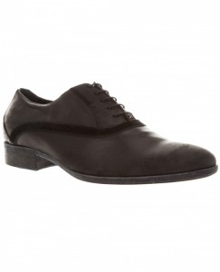John Richmond Black Suede Trim Oxford