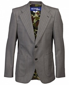 Junya Watanabe Striped Wool Camo Lined Blazer