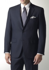 Navy Solid Smart Suit by Hart Schaffner Marx