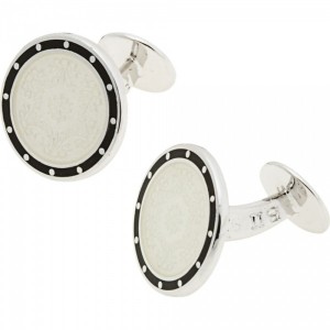 Black Border Cufflink by Barneys New York
