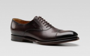 Brown Gucci Cap Toe Oxford