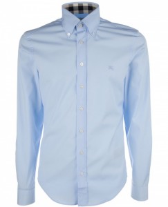 Burberry Button Down Blue Dress Shirt