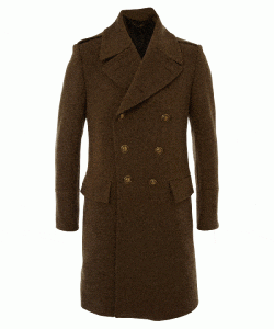 Burberry Prorsum Double Breasted Wool Military Coat