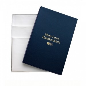 Classic White Irish Linen Handkerchiefs by Drakes of London