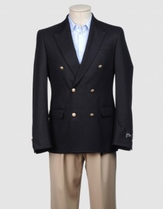 D.A. Daniele Alessandrini Double Breasted Flannel Blazer