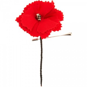 Flower Skull Tie Pin by Alexander McQueen