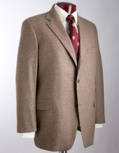 J. Press Brown Houndstooth Presstige Sack Suit