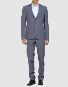 Jil Sander Men Two Button Gray Suit