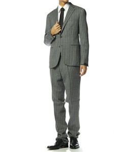 United Arrows Gray Chalk Stripe Suit