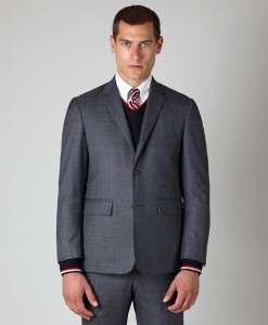 Brooks Brothers Black Fleece Melange Wool Classic Suit