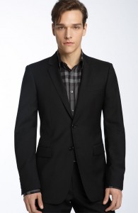 Burberry Black Wool Suit