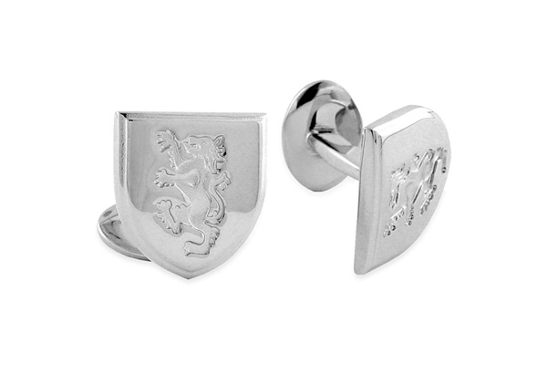 David Donahue Lion Rampant Silver Cufflinks
