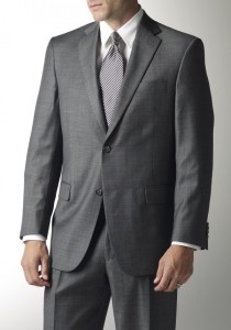 Grey Windowpane Sharkskin Suit by Hart Schaffner Marx