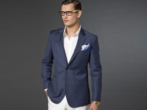 Indochino The Blue Tweed Blazer