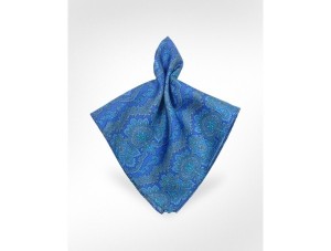 Ken Scott Paisley Printed Pocket Square