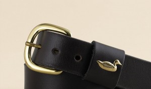L.L. Bean Signature Leather Field Belt with Duck