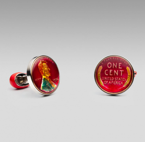 Robert Graham Hand-Painted Wheat Penny Cufflinks