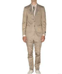 Lanvin Two Button Beige Suit
