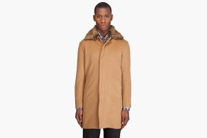 Shades of Grey Fur Collar Overcoat
