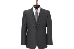 Austin Reed AR RED Charcoal Pindot Three Piece Suit