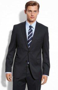 BOSS Black ‘Jam Sharp’ Pinstripe Super 100’s Wool Suit