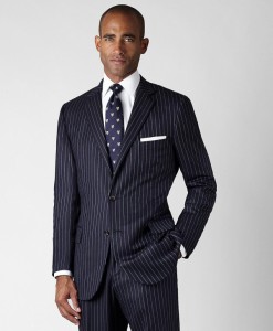 Brooks Brothers Golden Fleece Saxxon Bold Stripe Fitzgerald Fit Suit