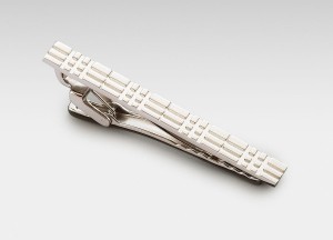 Burberry Check-Embossed Tie Bar