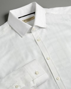 Burberry Check Shirt in White