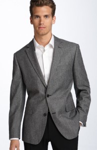 Calibrate Grey Twill Cotton Blend Sportcoat