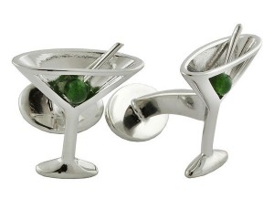 David Donahue Martini Glass Cuff Links