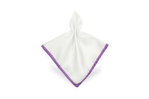 Forzieri Framed Solid White Silk Pocket Square