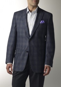 Hart Schaffner Marx Blue Windowpane Sportcoat