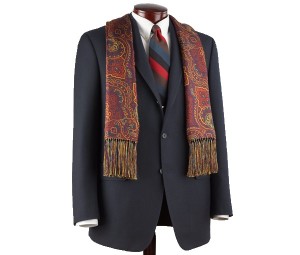 J. Press Navy Blue Flannel Presstige Suit