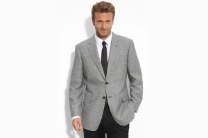 John W. Nordstrom Micro Check Wool & Silk Sportcoat