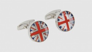 Simon Carter Round Union Flag Cufflinks