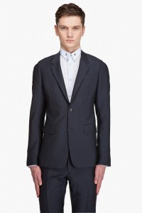 Alexander McQueen Single Breasted Blazer in Petrol