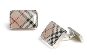 Burberry Rectangular Check Cufflinks